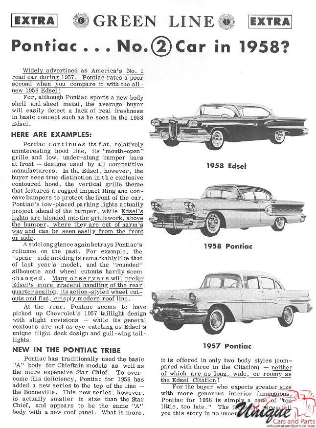 1958 Edsel Comparison Brochure Page 1